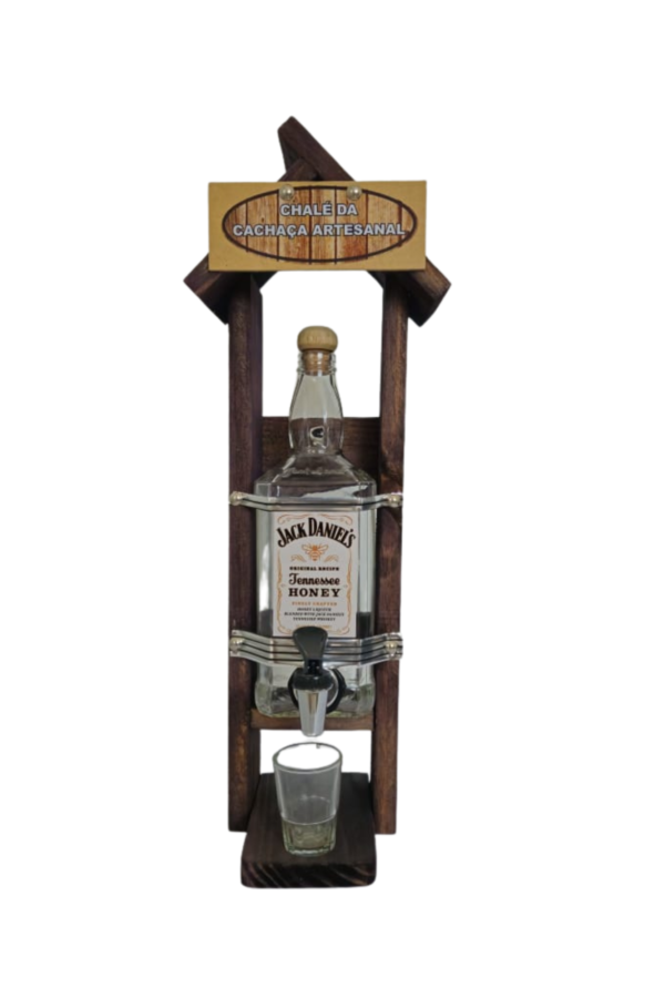 Pingômetro Chalé 1 Garrafa Quadrada Jack Daniel's (Porta Cachaça) - Image 2